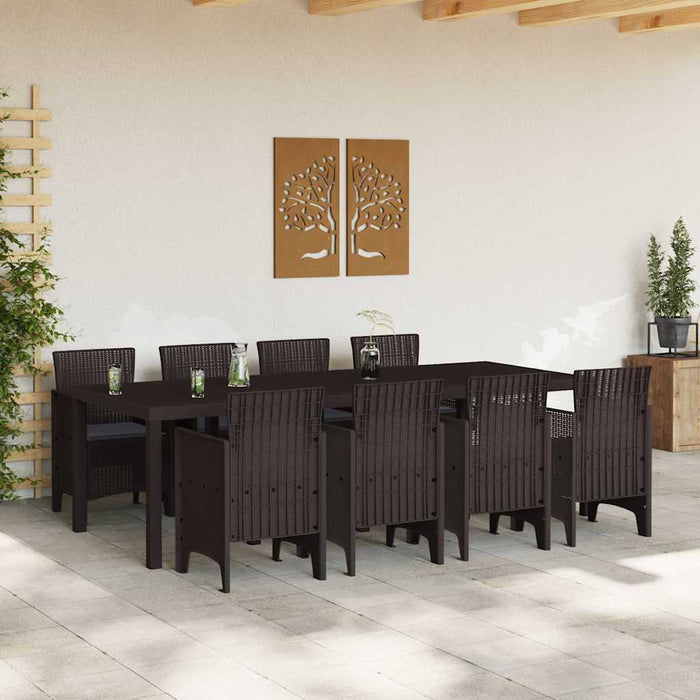 Set de Masă pentru Grădină 9 pcs Maro 250 x 100 x 73 cm - WALTI WALTI
