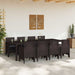 Set de Masă pentru Grădină 9 pcs Maro 250 x 100 x 73 cm - WALTI WALTI