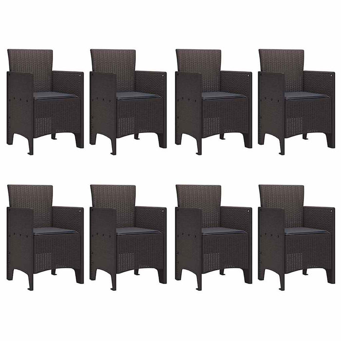 Set de Masă pentru Grădină 9 pcs Maro 250 x 100 x 73 cm - WALTI WALTI