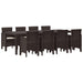 Set dining afară 9 pcs Maro 250 x 100 x 73 cm Poliratan - WALTI WALTI