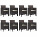 Set dining afară 9 pcs Maro 250 x 100 x 73 cm Poliratan - WALTI WALTI