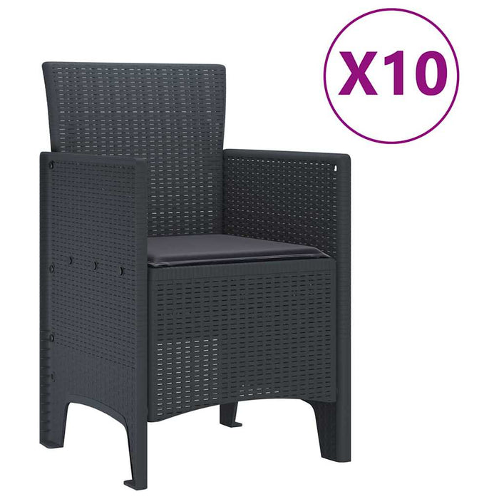 Set de masă de grădină cu perne cu pernă cu pernă 11 pcs Antracit - WALTI WALTI