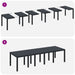 Set de masă de grădină cu perne cu pernă cu pernă 11 pcs Antracit - WALTI WALTI