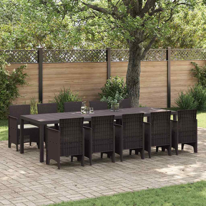 Set de masă pentru grădină cu pernă 11 pcs Maro și Crem - WALTI WALTI