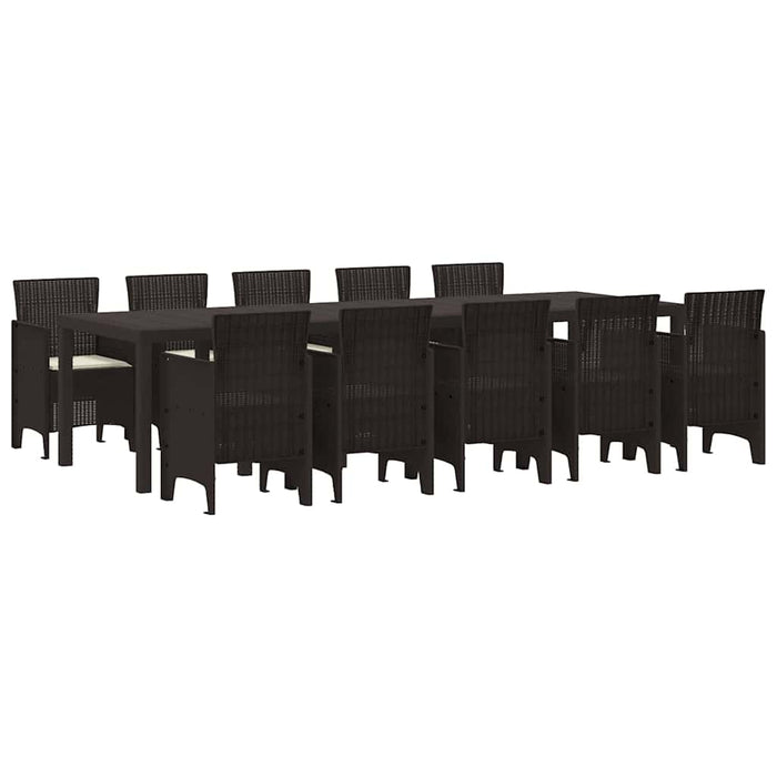Set de masă pentru grădină cu pernă 11 pcs Maro și Crem - WALTI WALTI