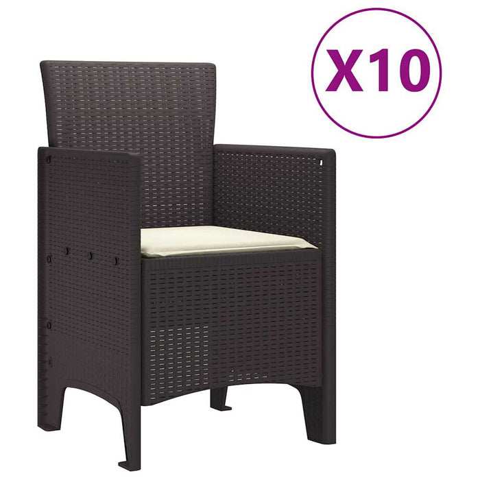 Set de masă pentru grădină cu pernă 11 pcs Maro și Crem - WALTI WALTI