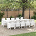 Set de masă pentru grădină 11 pcs Alb mare Rattan și oțel - WALTI WALTI