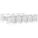 Set de masă pentru grădină 11 pcs Alb mare Rattan și oțel - WALTI WALTI