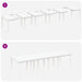 Set de masă pentru grădină 11 pcs Alb mare Rattan și oțel - WALTI WALTI