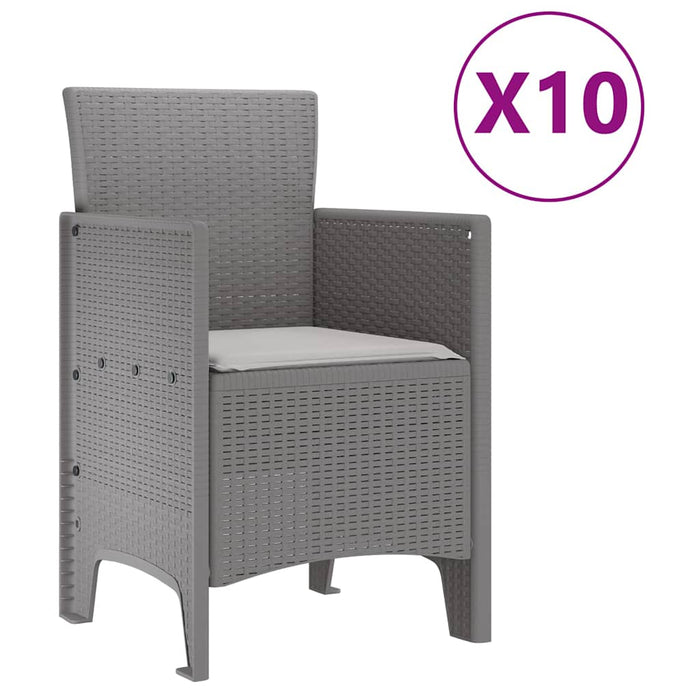 Set de masă pentru grădină 11 buc. Gri deschis WALTI