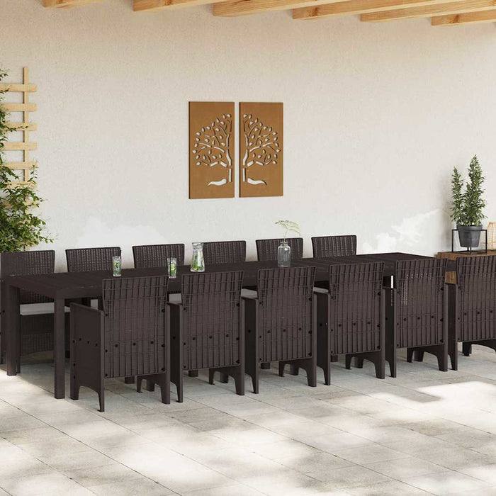 Set dining grădină 13 pcs Maro Mari Poliratan - WALTI WALTI