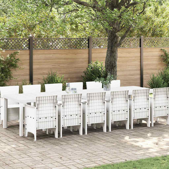 Set Masă Grădină 13 pcs Alb Mari Plastic - WALTI WALTI