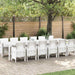Set Dining Grădină 13 pcs Alb Mare, 12-Persoane Plastic - WALTI WALTI