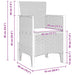 Set Dining Grădină 13 pcs Alb Mare, 12-Persoane Plastic - WALTI WALTI