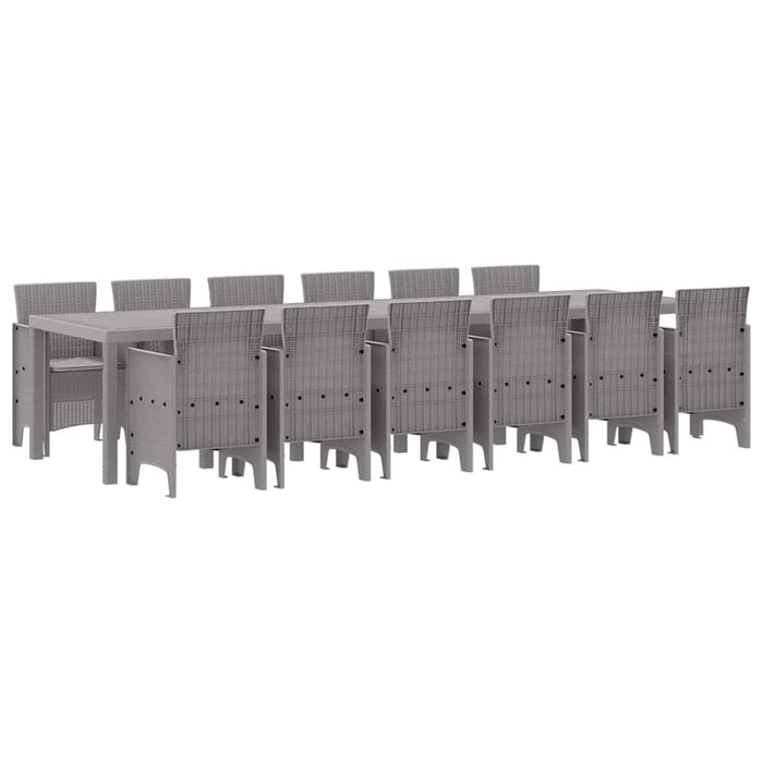 Set de dining pentru grădină 13 pcs Gri deschis Mare - WALTI WALTI