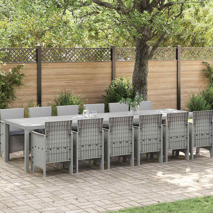 Set de mese în grădină 13 pcs Gri deschis Pentru 12 persoane - WALTI WALTI