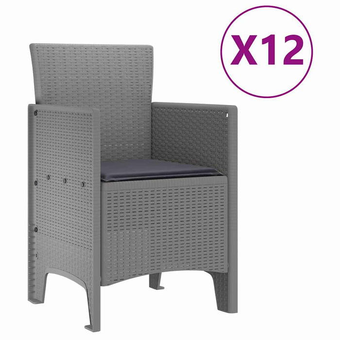Set de mese în grădină 13 pcs Gri deschis Pentru 12 persoane - WALTI WALTI