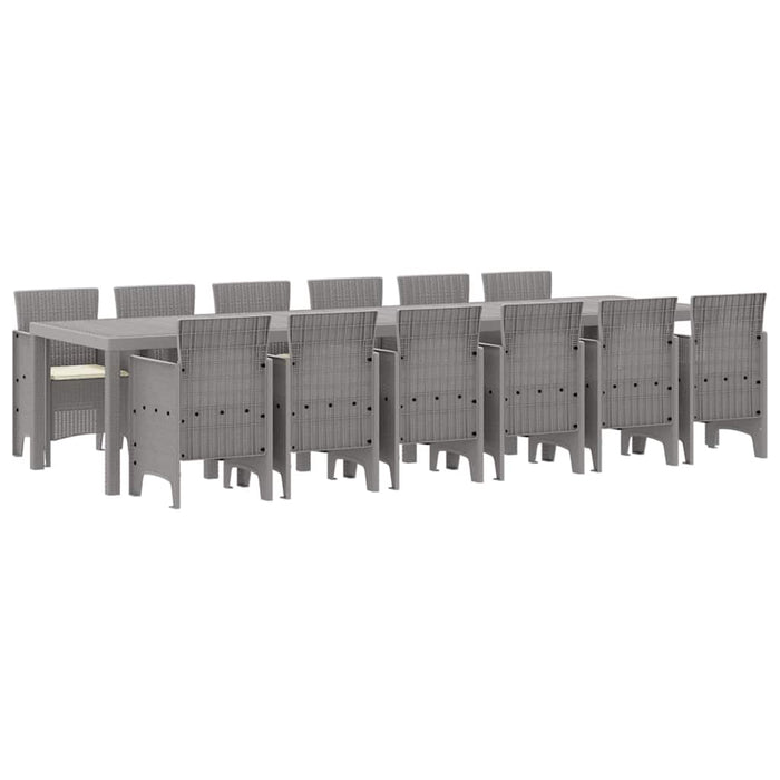 Set masă grădină 13 pcs Gri deschis Set pentru 12 persoane - WALTI WALTI