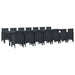 Set de masă de grădină cu perne cu pernă 15 pcs Antracit PP - WALTI WALTI