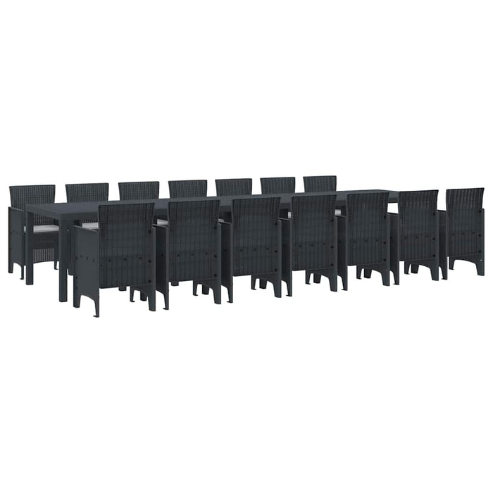 Set de Masa în Grădină cu Perne 15 pcs Antracit - WALTI WALTI
