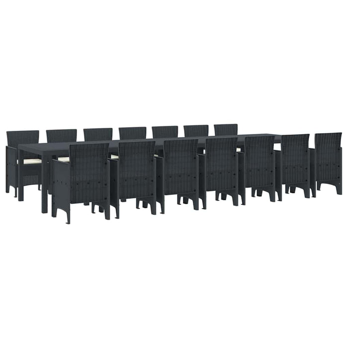 Set masă grădină cu perne 15 pcs Antracit Mari - WALTI WALTI