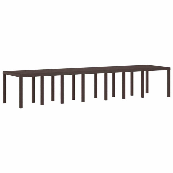 Set masă grădină 15 pcs Maro Mare Poliratan & Poliester - WALTI WALTI