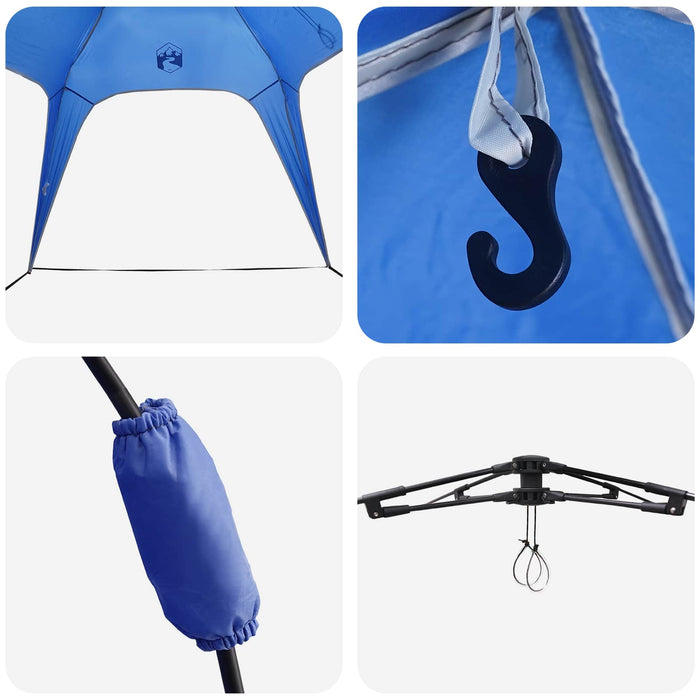 Cort Instant Albastru Azur 260 x 260 x 185 cm Oțel - WALTI WALTI