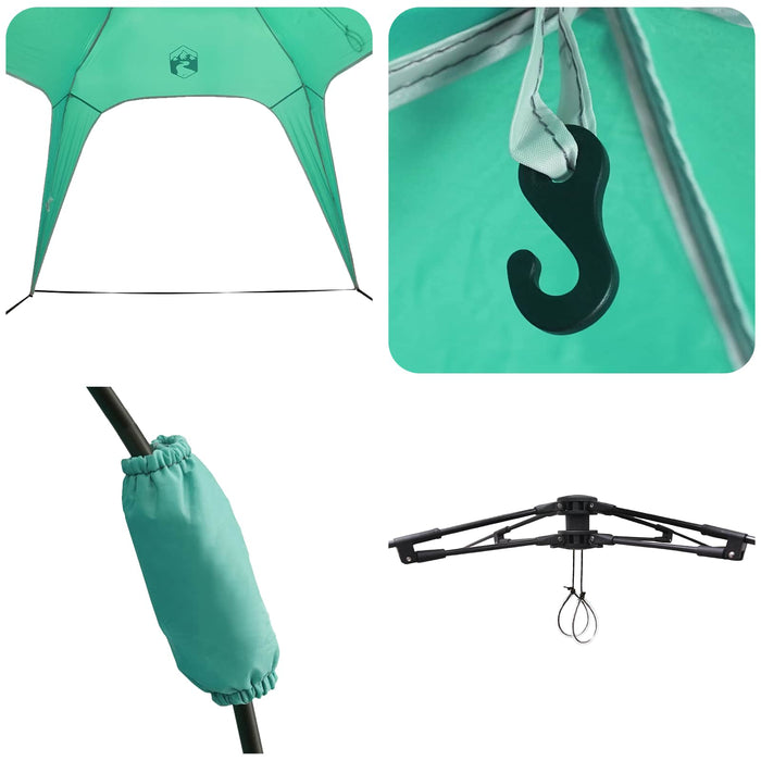 Cort Instant cu depozitare Verde Mării 260 x 260 x 185 cm Oțel - WALTI WALTI