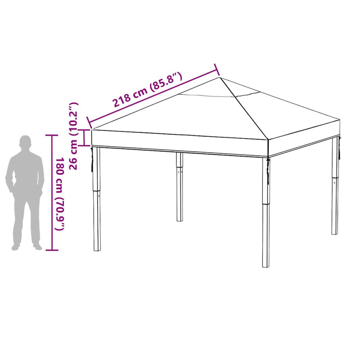 Husă de înlocuire pentru foișor Transparent 300 x 300 x 26 cm - WALTI WALTI