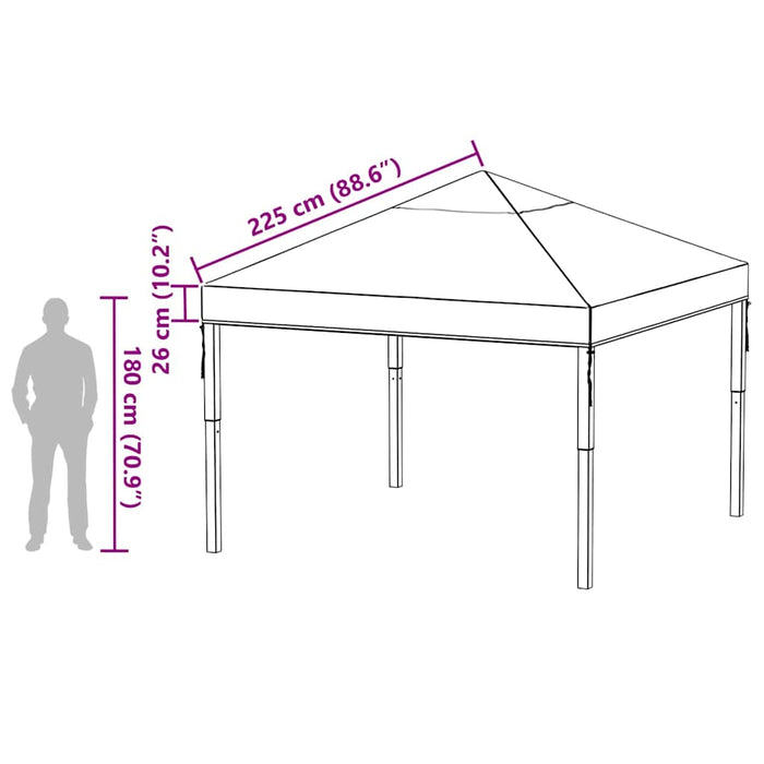 Husă de înlocuire pentru foișor 300 x 300 x 26 cm Transparent - WALTI WALTI
