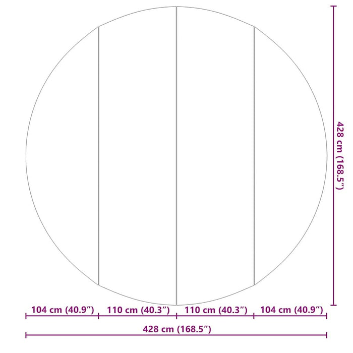Folie pentru Bază de Piscină Negru Ø 428 cm - WALTI WALTI