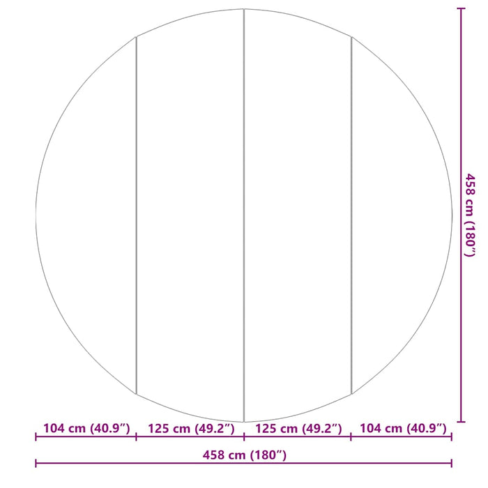 Folie pentru Bază de Piscină Negru Ø 458 cm - WALTI WALTI