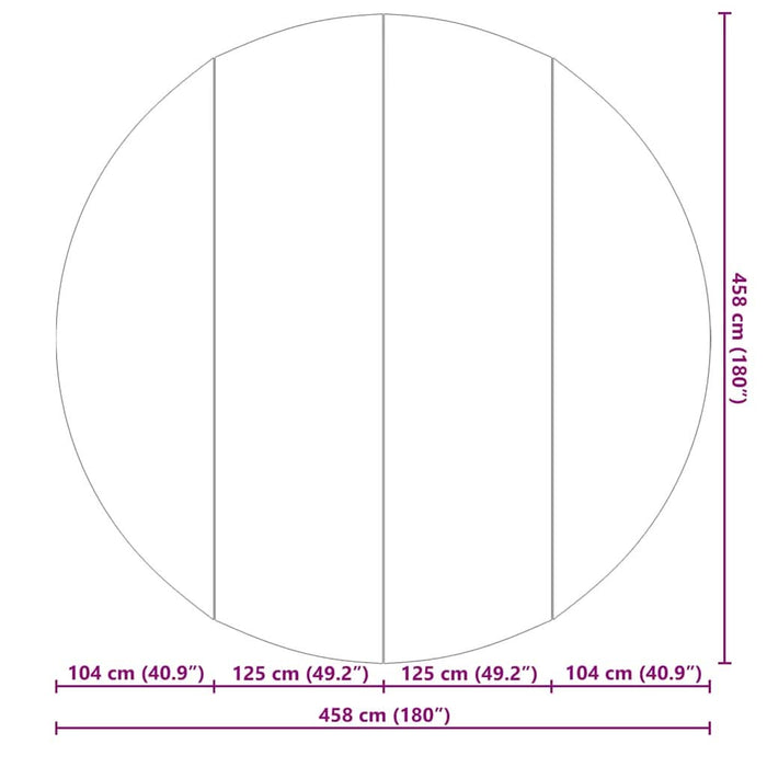 Folie pentru Bază de Piscină Negru Ø 458 cm - WALTI WALTI