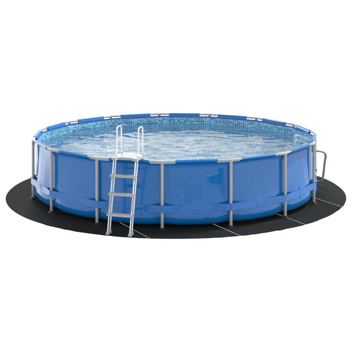 Folie pentru Bază de Piscină Negru Ø 550 cm Țesătură Nețesută WALTI