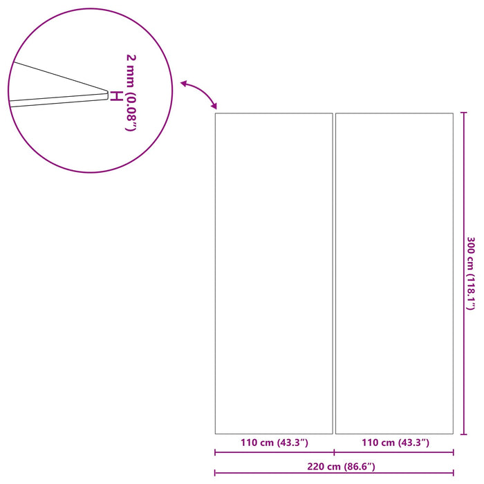 Folie pentru Bază de Piscină Ajustabil Negru 300 x 220 x 0,1 cm - WALTI WALTI