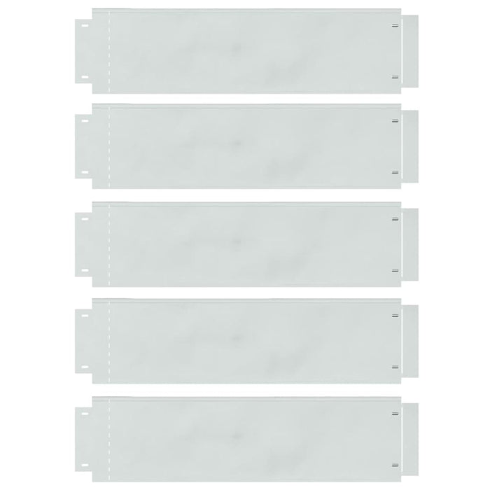 Borduri pentru gazon 5 pcs Argintiu 100 x 25 x 0,07 cm - WALTI WALTI
