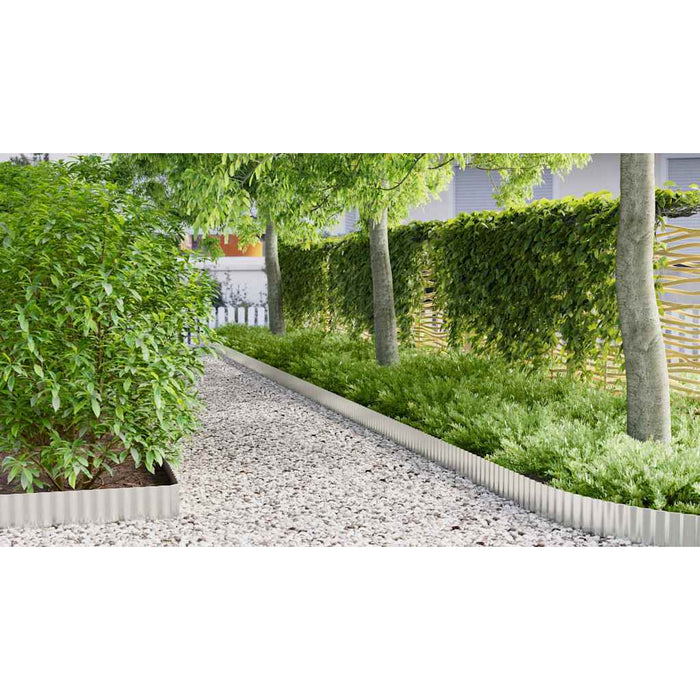 Bordură de gazon Argintiu 1000 x 20 x 0,03 cm WALTI