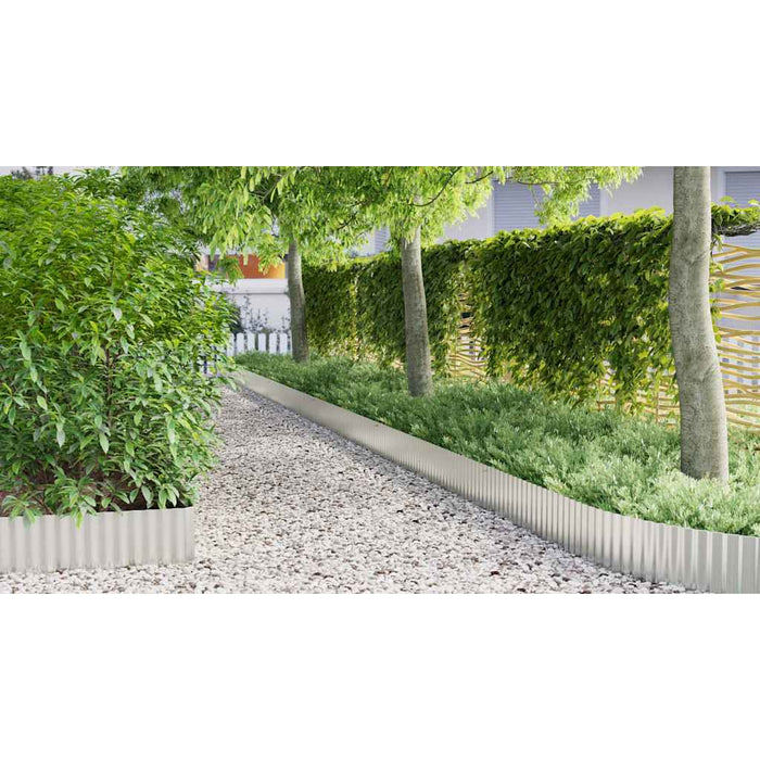 Bordură de gazon Argintiu 1000 x 25 x 0,03 cm WALTI