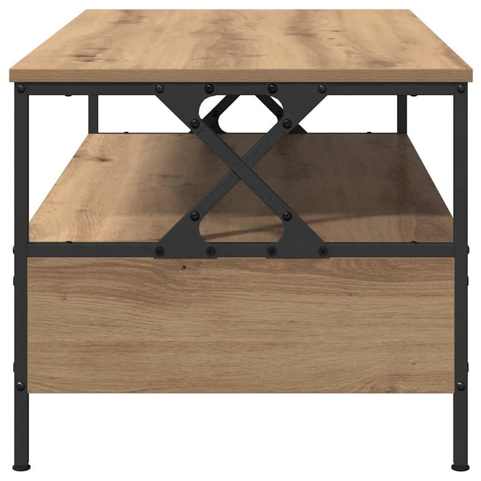 Masă de cafea stejar artizanal 100 x 51 x 45 cm Lemn compozit - WALTI WALTI