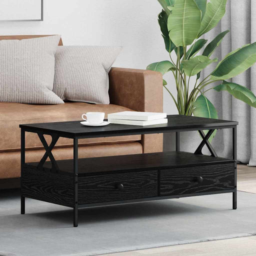 Masă de cafea Stejar negru 100 x 51 x 45 cm Lemn compozit - WALTI WALTI