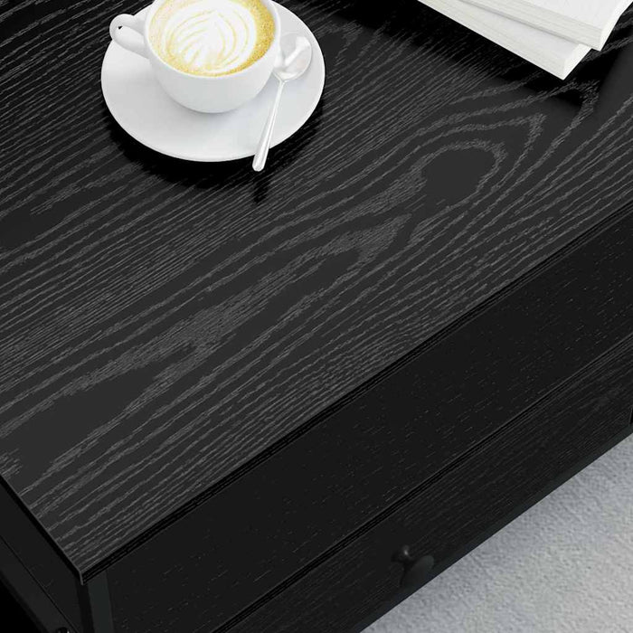 Masă de cafea Stejar negru 100 x 51 x 45 cm Lemn compozit - WALTI WALTI