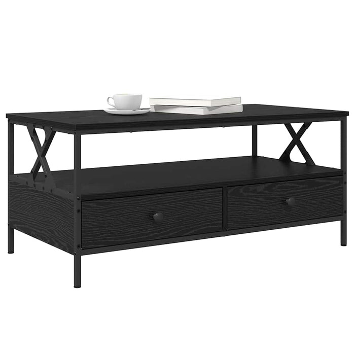 Masă de cafea Stejar negru 100 x 51 x 45 cm Lemn compozit - WALTI WALTI