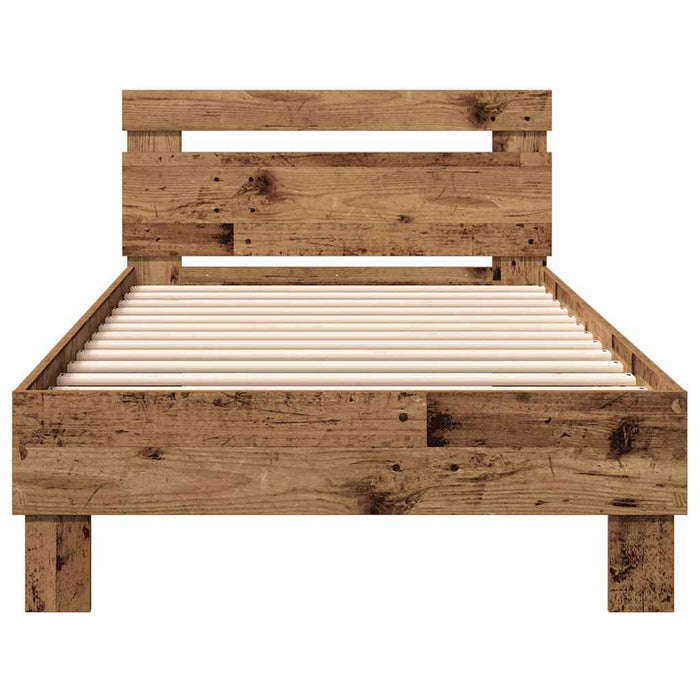 Cadru de pat Lemn vechi 203 x 95 x 70 cm Lemn compozit - WALTI WALTI