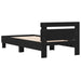 Cadru de pat Stejar Negru 203 x 95 x 70 cm Lemn compozit - WALTI WALTI