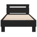 Cadru de pat Stejar Negru 203 x 95 x 70 cm Lemn compozit - WALTI WALTI