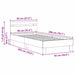Cadru de pat Stejar Negru 203 x 95 x 70 cm Lemn compozit - WALTI WALTI