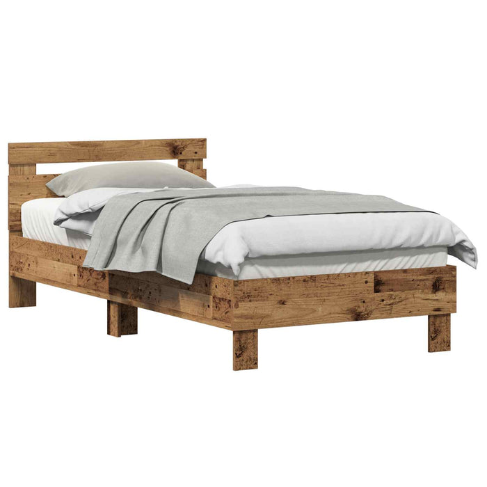 Cadru de pat Lemn vechi 193 x 95 x 88 cm Lemn compozit - WALTI WALTI