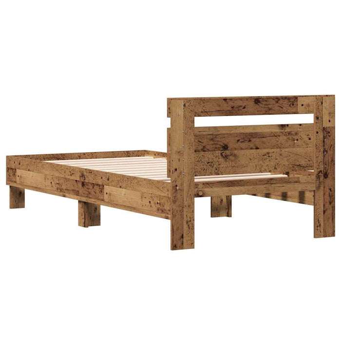 Cadru de pat Lemn vechi 193 x 95 x 88 cm Lemn compozit - WALTI WALTI