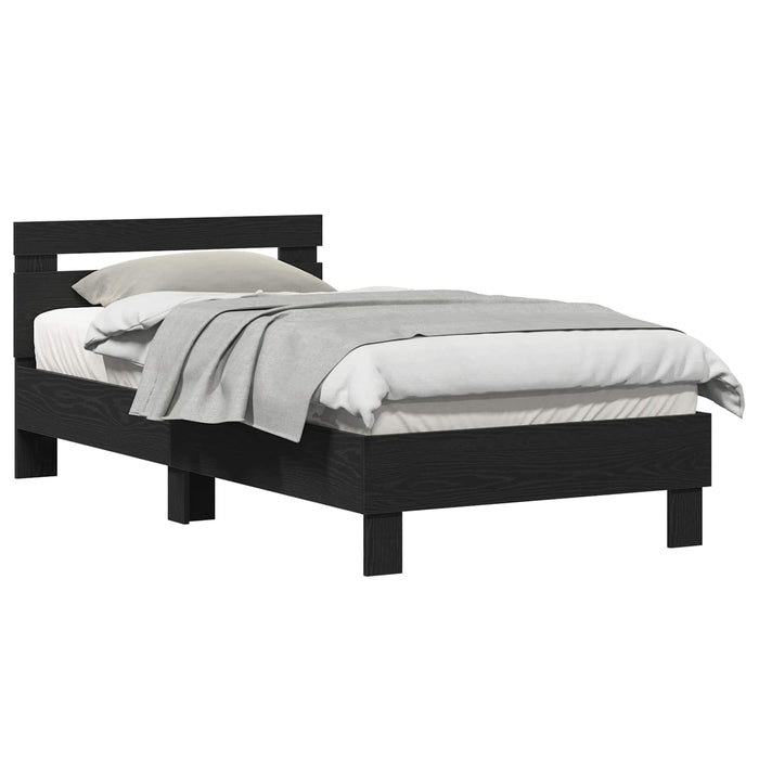 Cadru de pat Stejar Negru 193 x 95 x 88 cm Lemn compozit - WALTI WALTI