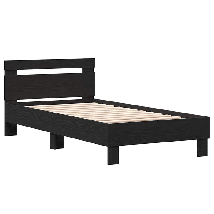 Cadru de pat Stejar Negru 193 x 95 x 88 cm Lemn compozit - WALTI WALTI
